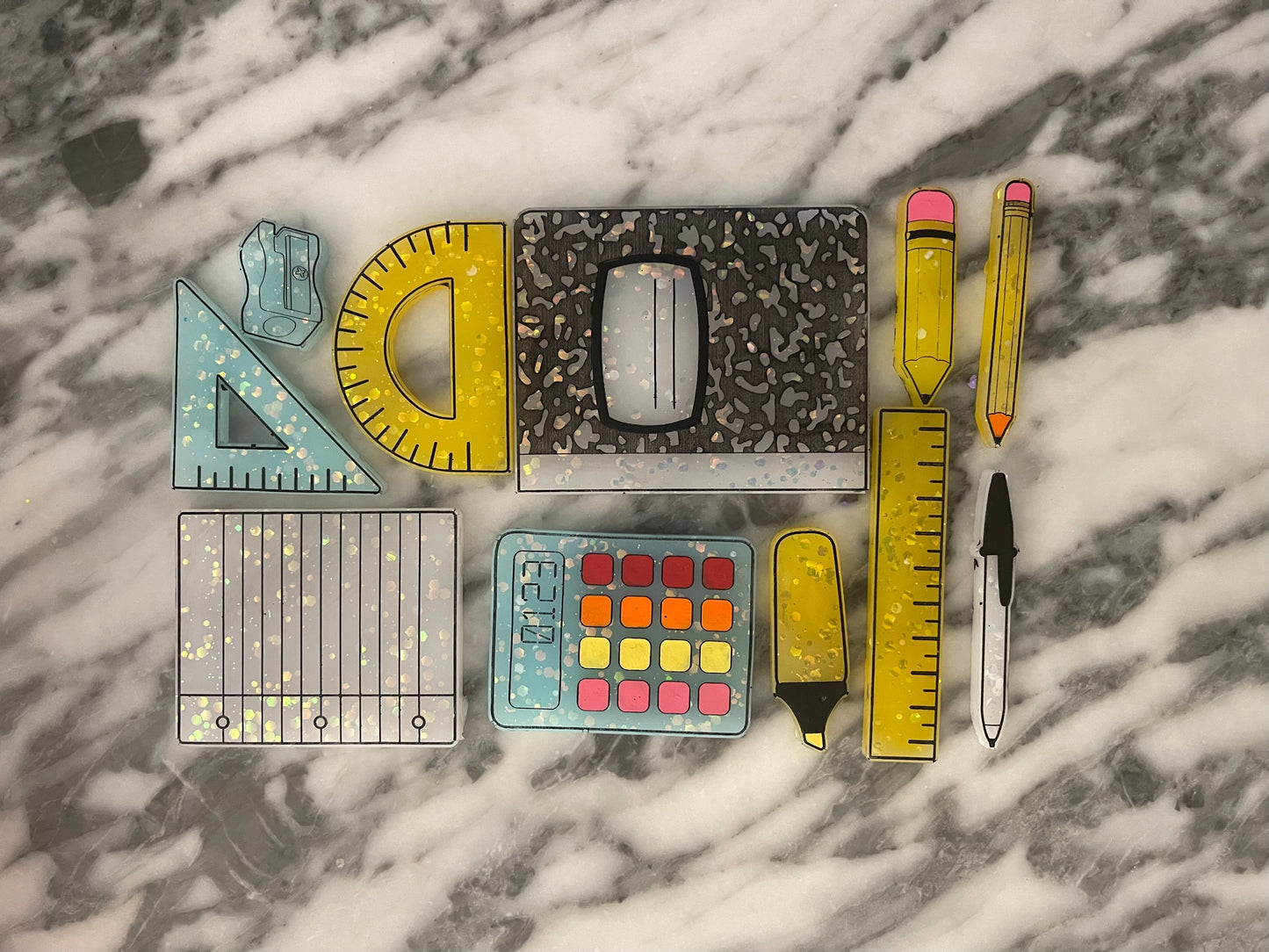 School supplies loose parts
