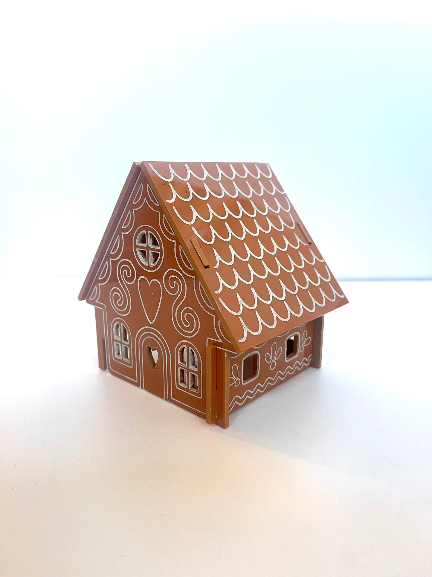 Buildable acrylic gingerbread house no