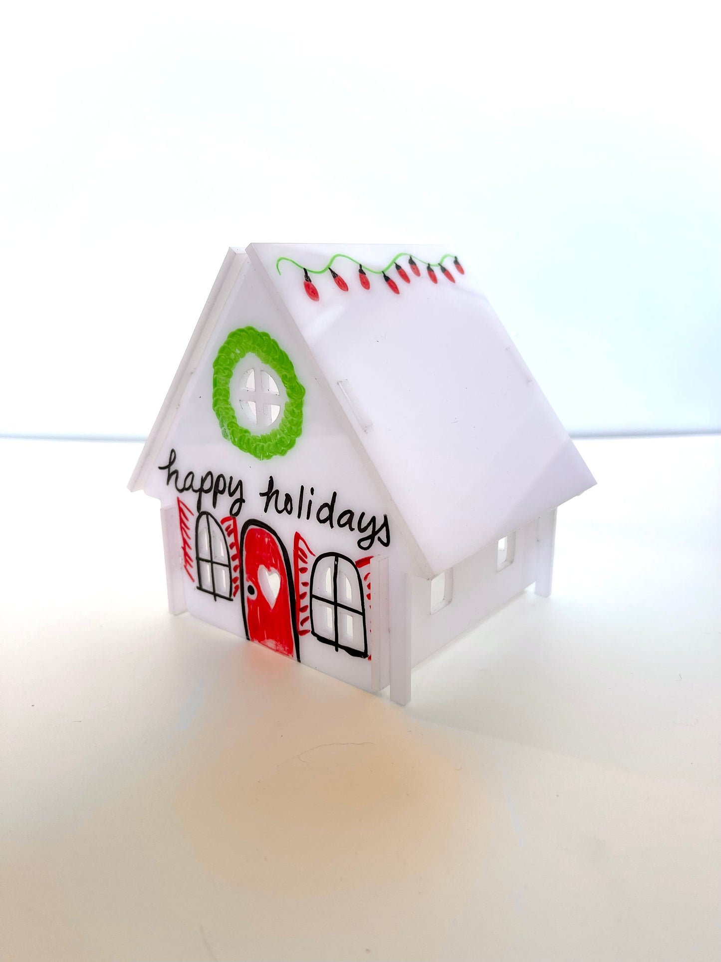 Buildable acrylic gingerbread house no