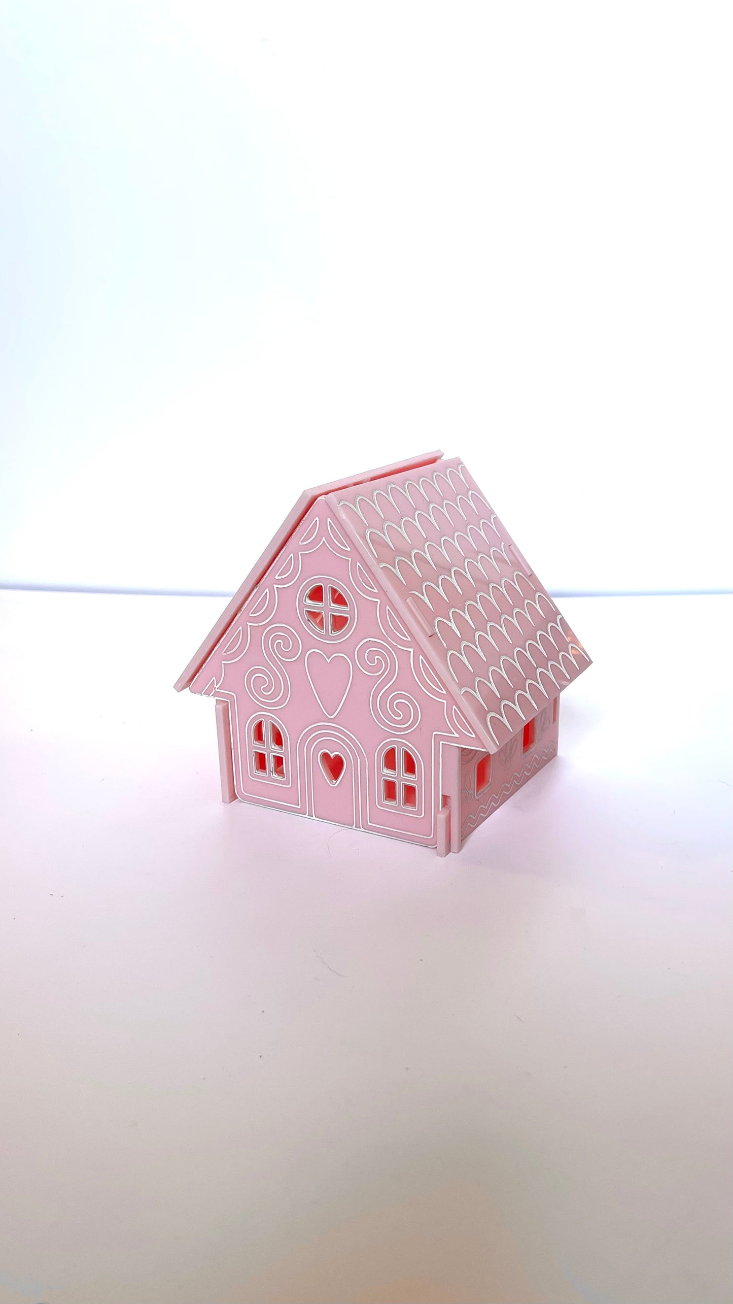Buildable acrylic gingerbread house no