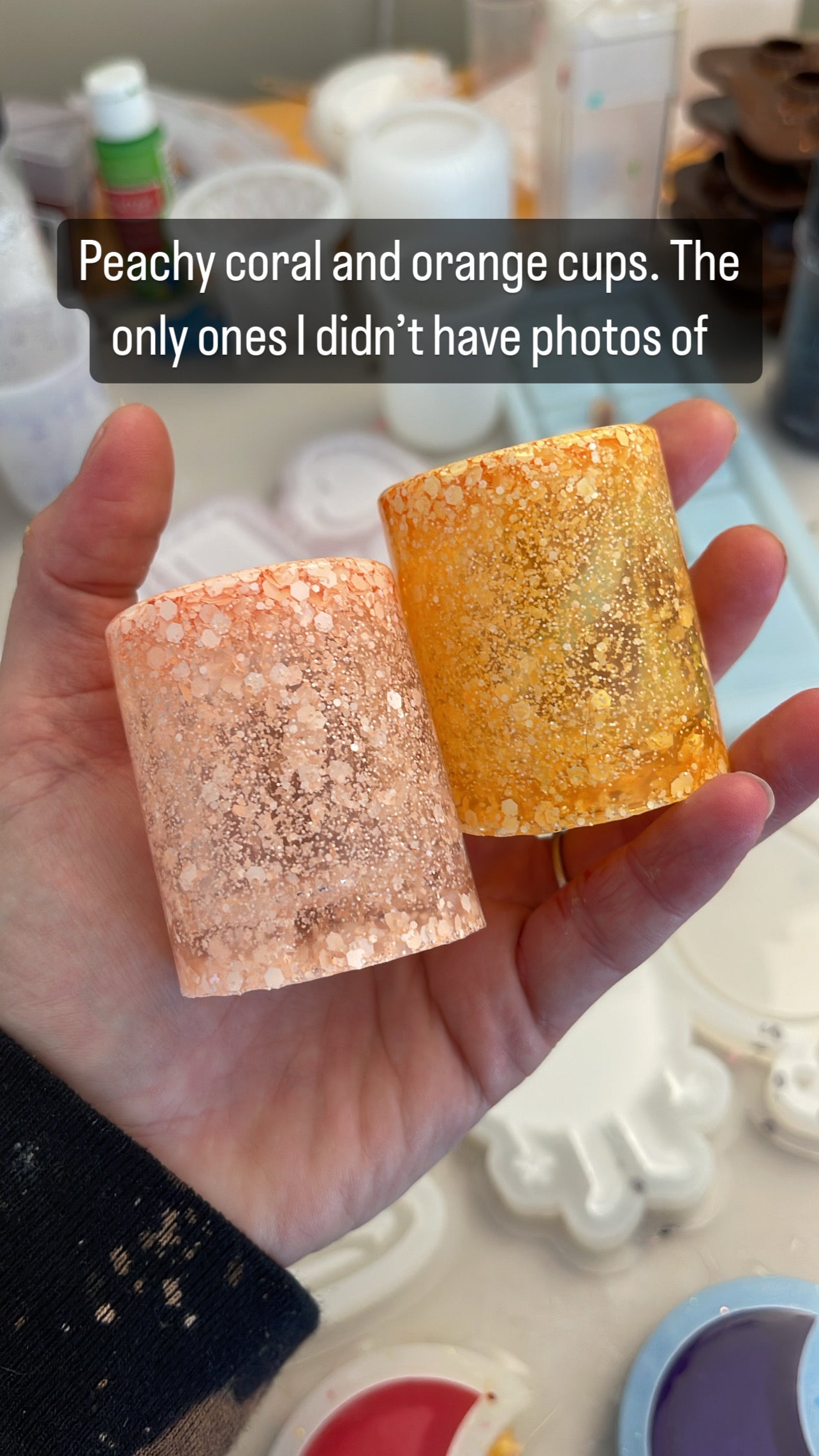 Pastel rainbow potion cups