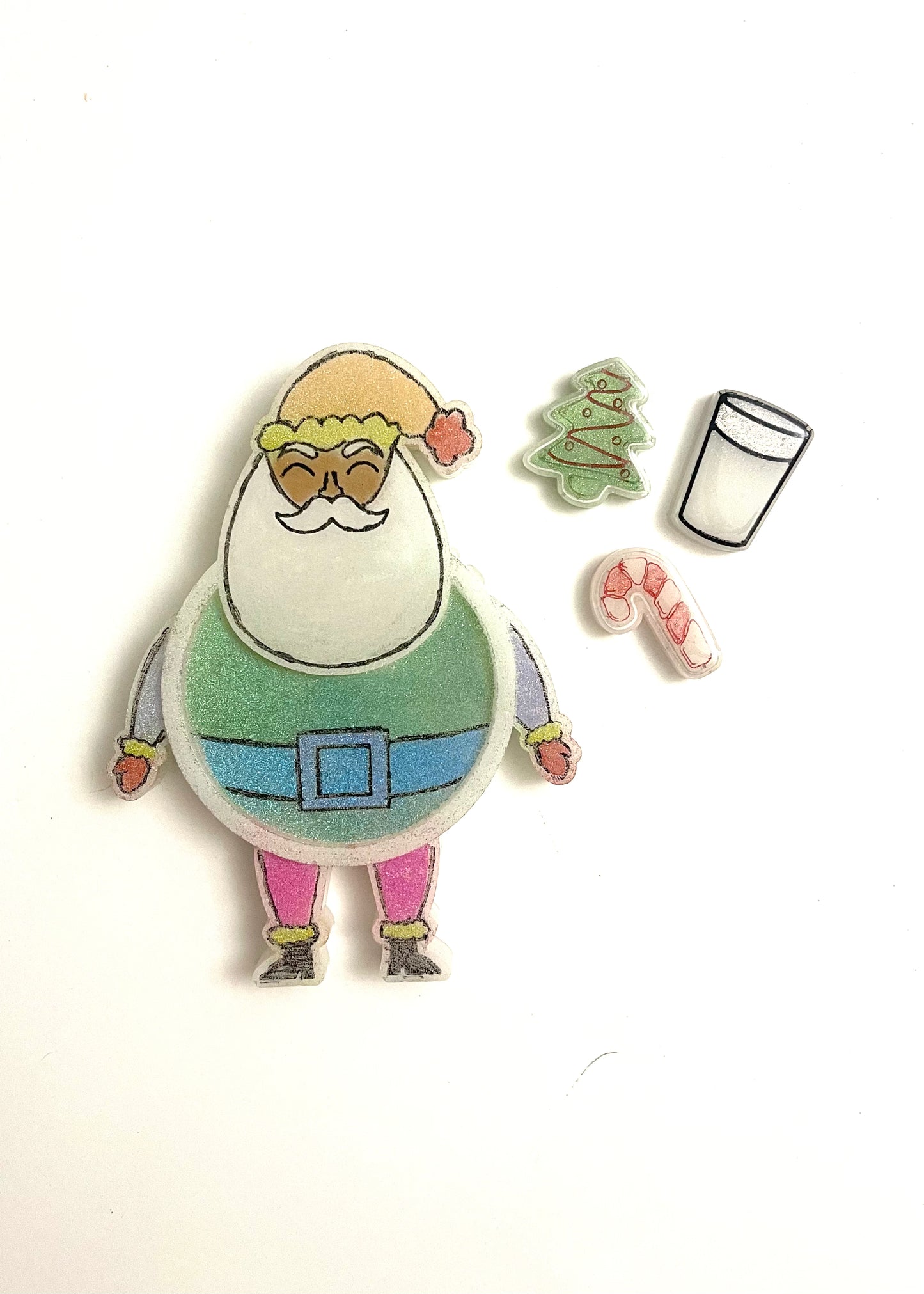 Santa Tray with Milk and Cookies