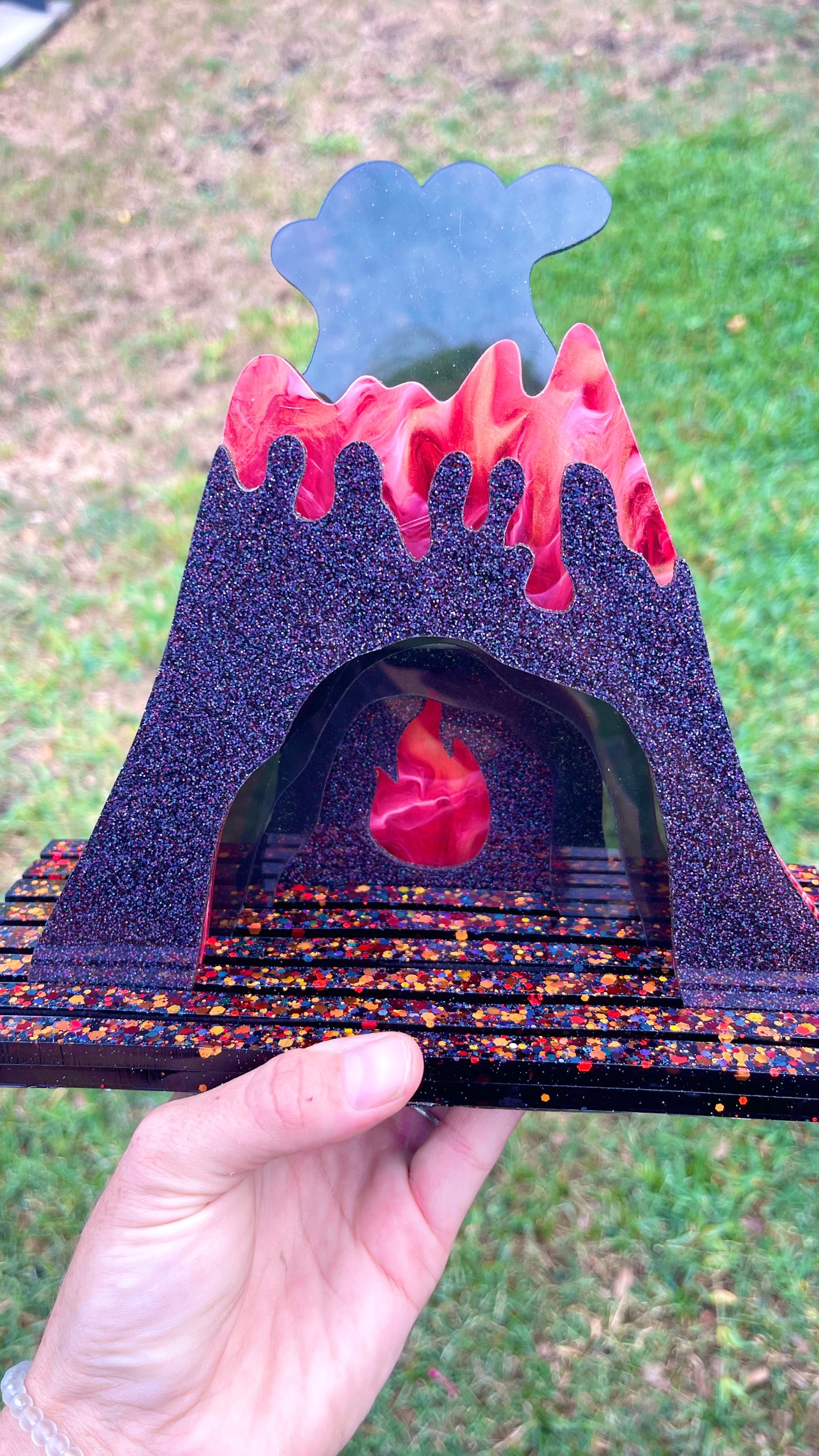 Acrylic volcano