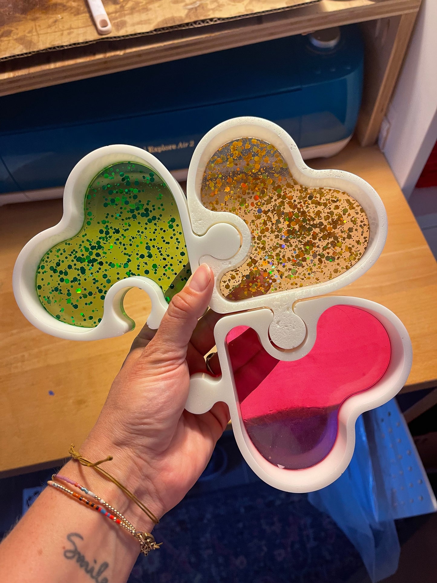 Heart/Clover Puzzle Tray